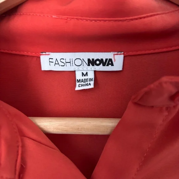 CEO Of Slaying Orange Button Down Top - Picture 5 of 5